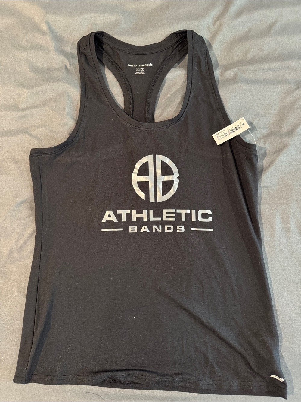 Athletic Bands Black Logo Racerback Tank by Amazon Basics
